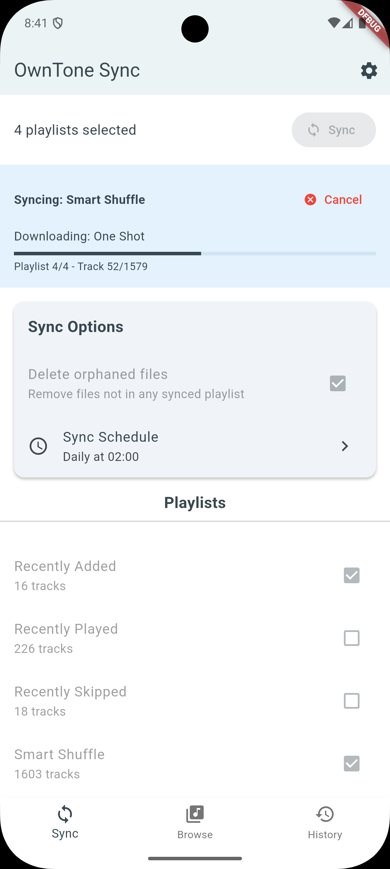 Sync Screen